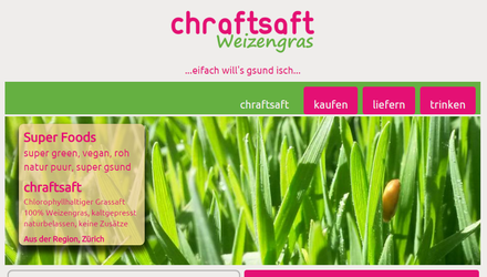 Chraftsaft, 100% Weizengrassaft, natur puur